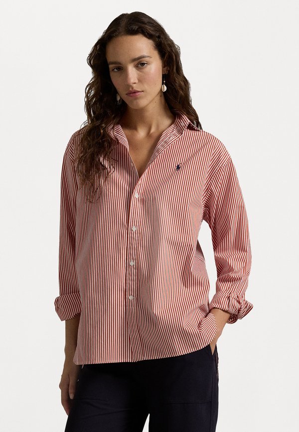 RELAXED FIT STRIPED COTTON SHIRT - Button-down blouse