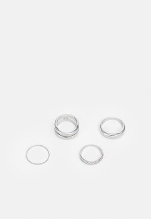 KAEMETH 4 PACK - Ring - silver-coloured/clear/multi-coloured