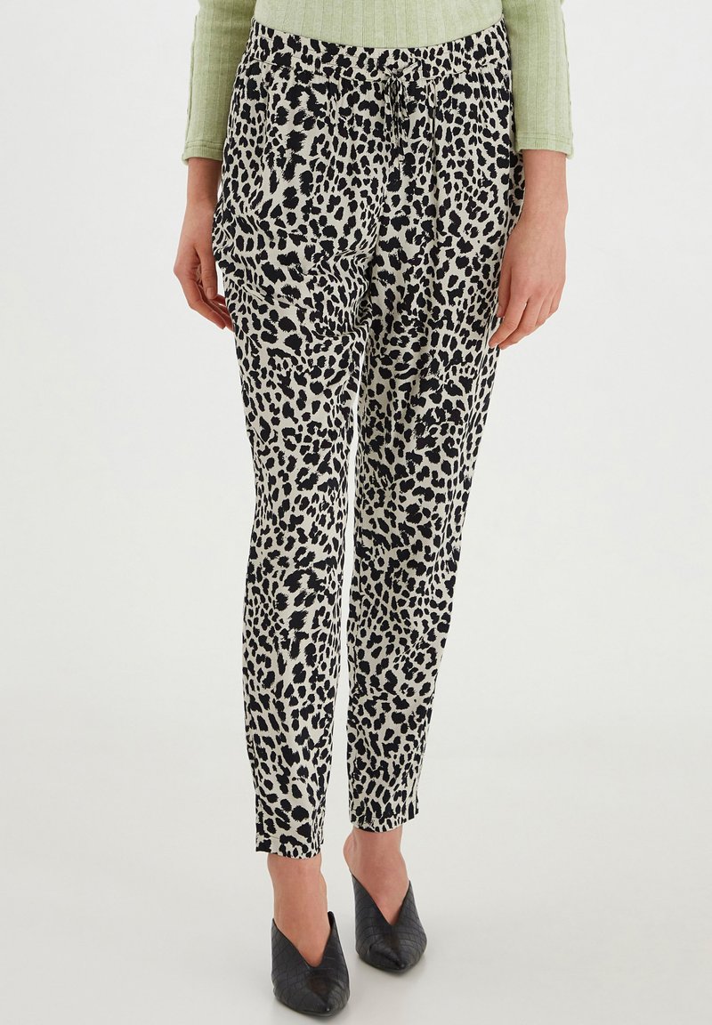b.young BYMMJOELLA - Pantaloni - mottled black