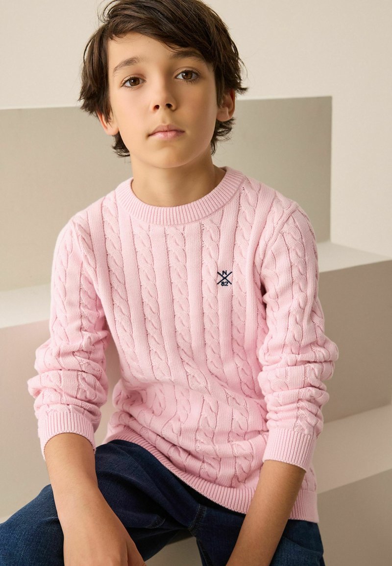 Pull En Maille à Col Ras Du Cou - Vert Foncé - Femme