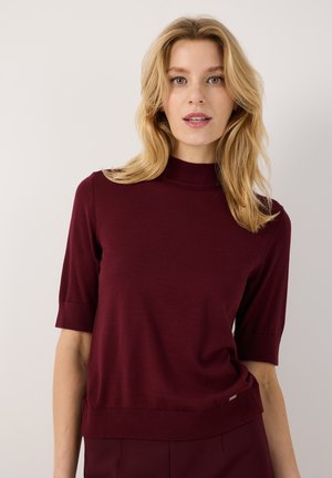 More & More, MORE & MORE FEINER, ZEITLOSER HALBARMPULLOVER - Basic T-shirt - pomegranate red