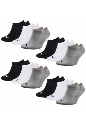 12 PAAR  - Socken - schwarz /weiß /grau