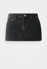 ULTRA MINI 5 POCKET - Džinsinis sijonas - denim pinstipe