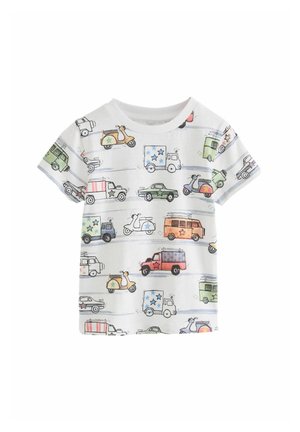 Next ALL OVER SHORT SLEEVE - REGULAR FIT - T-Shirt print - white transport