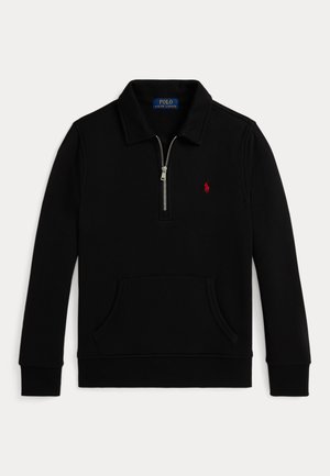 FLEECE QUARTER ZIP PULLOVER - Sweatshirt - black