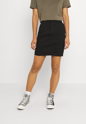 NMBE CALLIE - Mini skirt - black denim