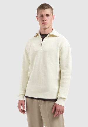 LOOSE FIT HALF ZIP  - Trui - off white