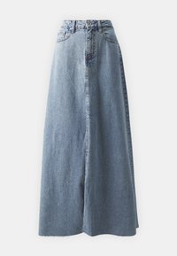 LONG WIDE SKIRT - Gonna di jeans - light blue