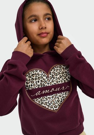 ONLY GIRLS, KOGCOOPER LIFE HEART LS HOODIE SWT NOOS - Φούτερ με κουκούλα - fig