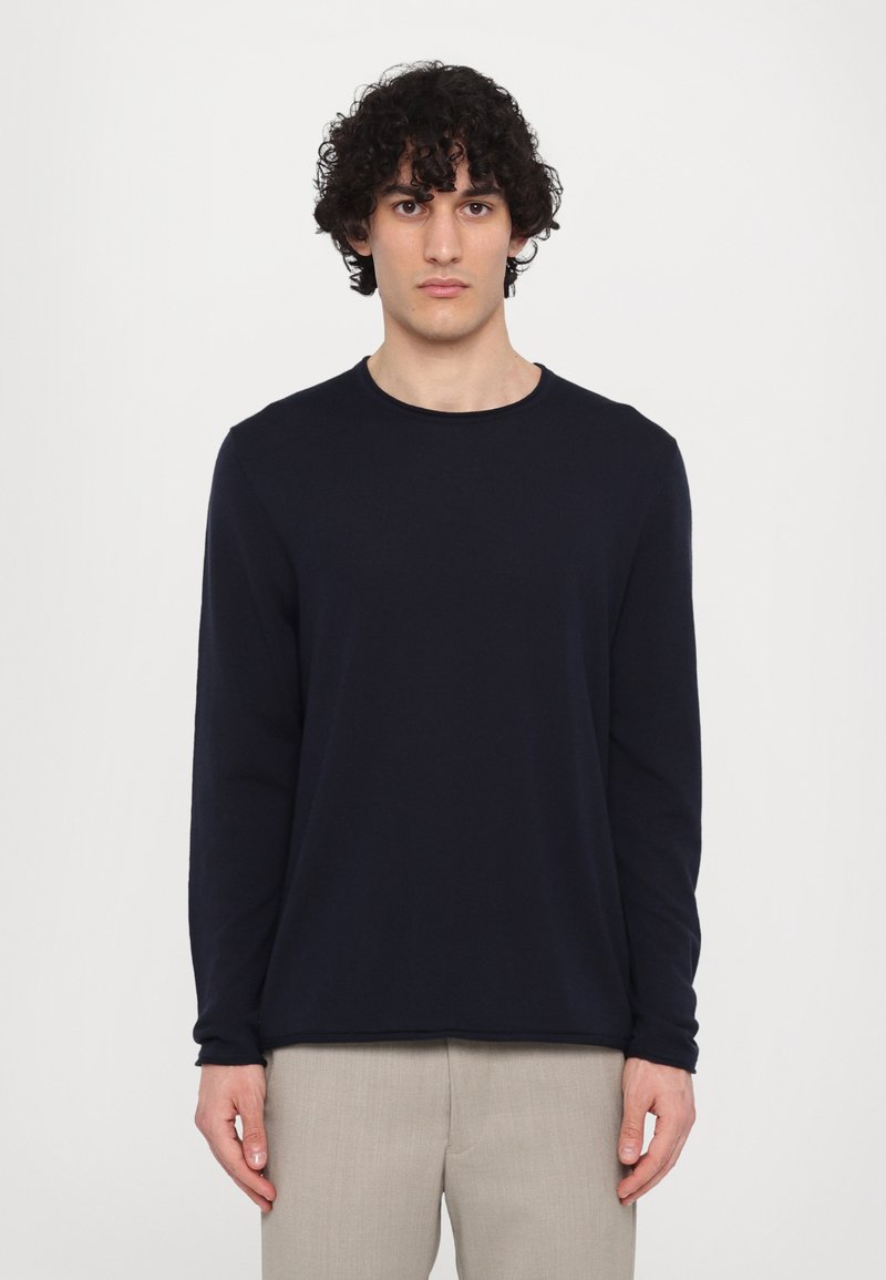 Filippa K - ROLLED EDGE SWEATER - Pullover - navy, Agrandir