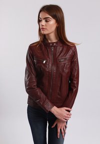 Lee Cooper - BETHANIE - Leather jacket - oxblood Thumbnail Image 1