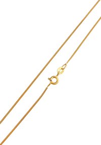 Guld metal kædedyre med et fint, struktureret design. Har en cirkulær lobsterlås til sikker lukning.