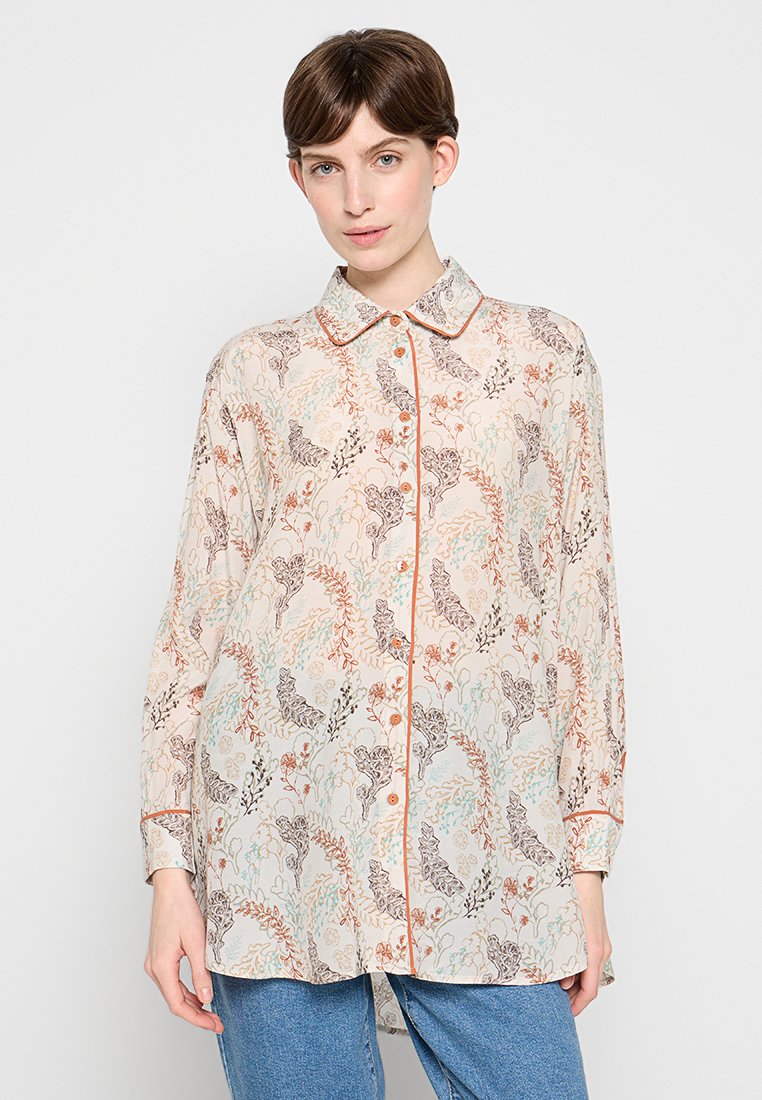 Ivko Overhemdblouse beige Ivko Overhemdblouse beige