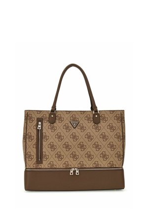Guess, ZIP BOTTOM TOTE - Cabas - latte logo brown