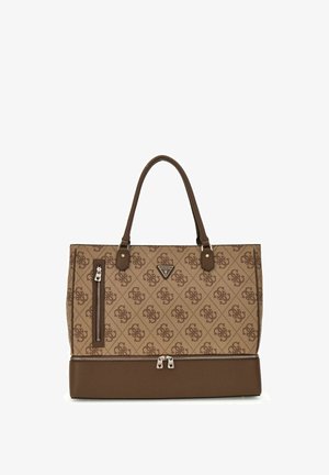 Guess, ZIP BOTTOM TOTE - Cabas - latte logo brown