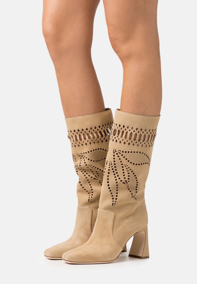 Alberta Ferretti FRAMING AND CLIMBING LEAVES High heeled boots