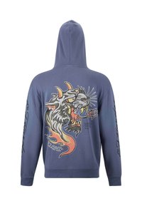 Ed Hardy HELL CATZ ZIP THROUGH - Felpa con zip - indigo