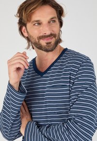 Damart SET - Pyjama - marine rayé