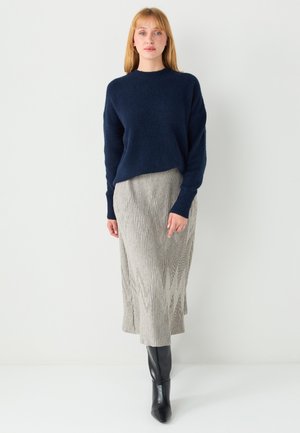 REGULAR WAIST PLEATED  - Gonna a pieghe - grey