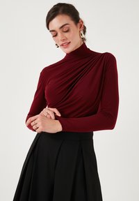 LELA SLIM FIT - Long sleeved top - bordeaux