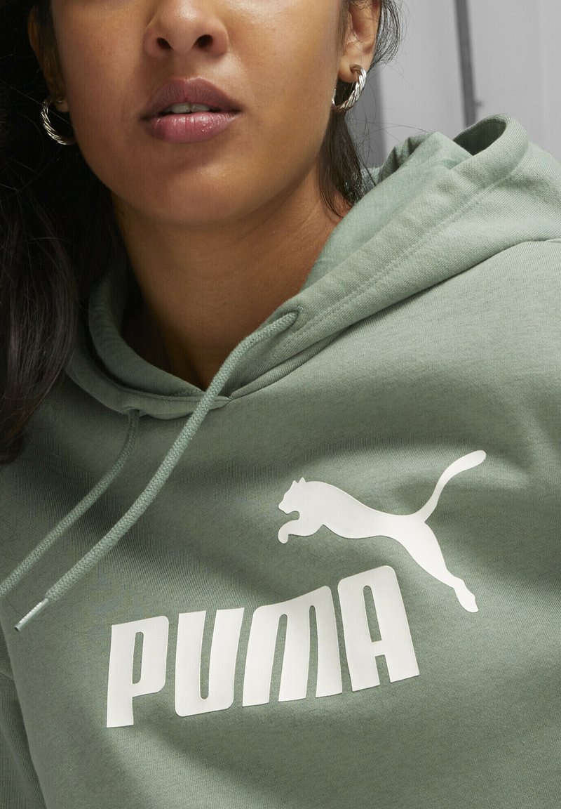 Puma ESSENTIALS CROPPED LOGO - Kapuzenpullover - eucalyptus/grÃ¼n - Zalando.ch