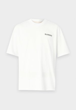Tricou alb cu mâneci scurte. Prezintă un logo negru pe pieptul stâng. Fabricat din bumbac, cu o croială standard și gât rotund.