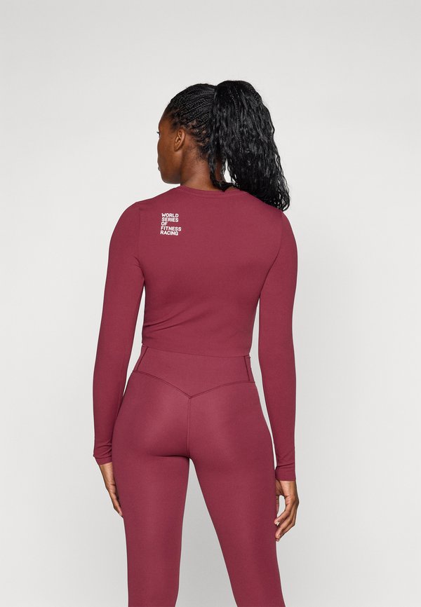 HYROX SHAPELUXE CROP TEE - Long sleeved top - ruby shimmer4