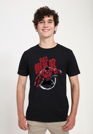 CAPTAIN AMERICA BRAVE NEW WORLD HULK CIRCLE STONE - Print T-shirt - black