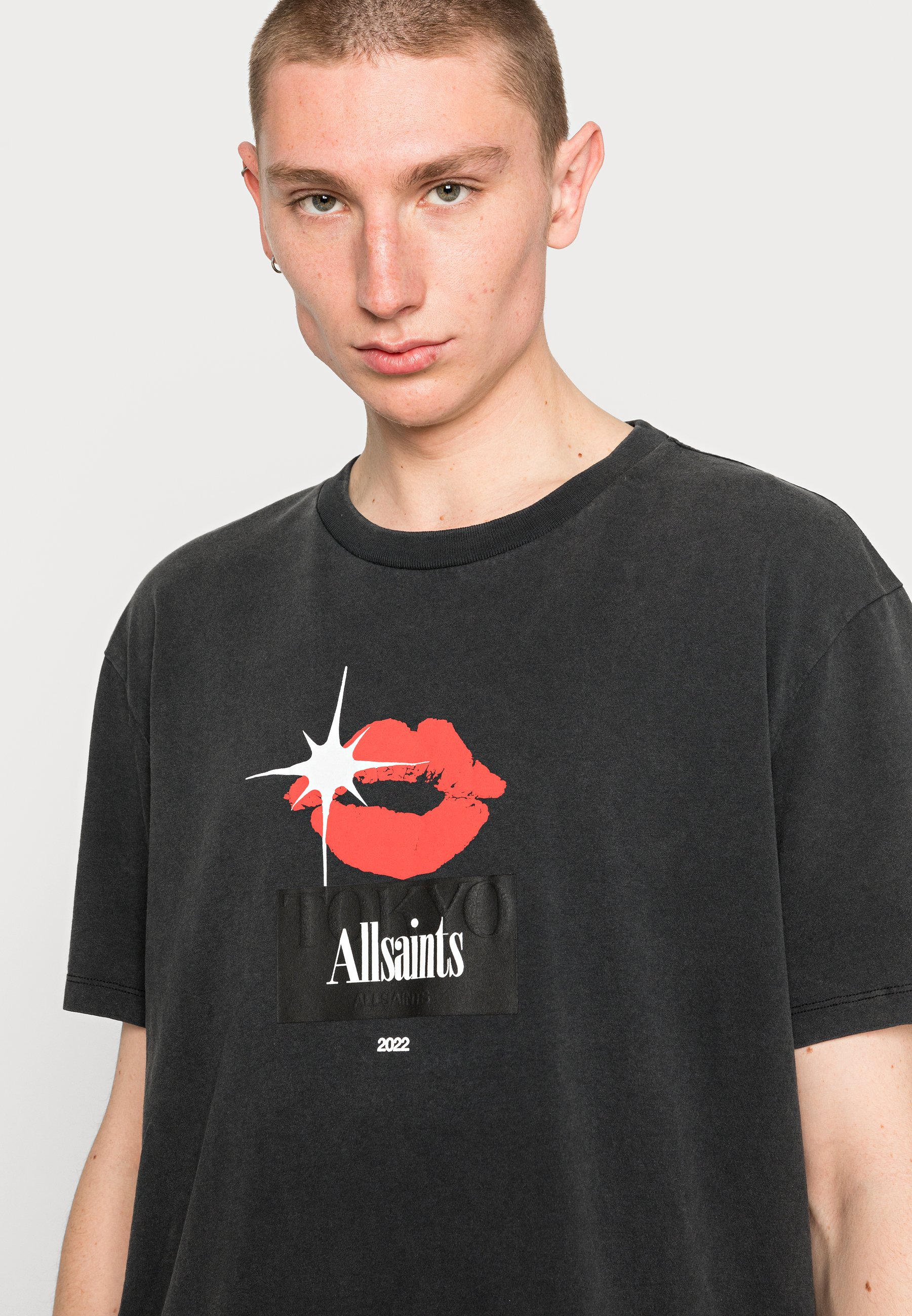 AllSaints KISS CREW - T-shirt print 