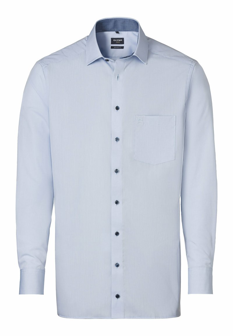 Chemise Homme OLYMP Global Kent - Manches Longues, Rayures Romaines - Coupe Moderne 470, 100% Coton - Taille 26