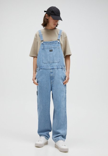 Umstandsjeanslatzhose schwarz