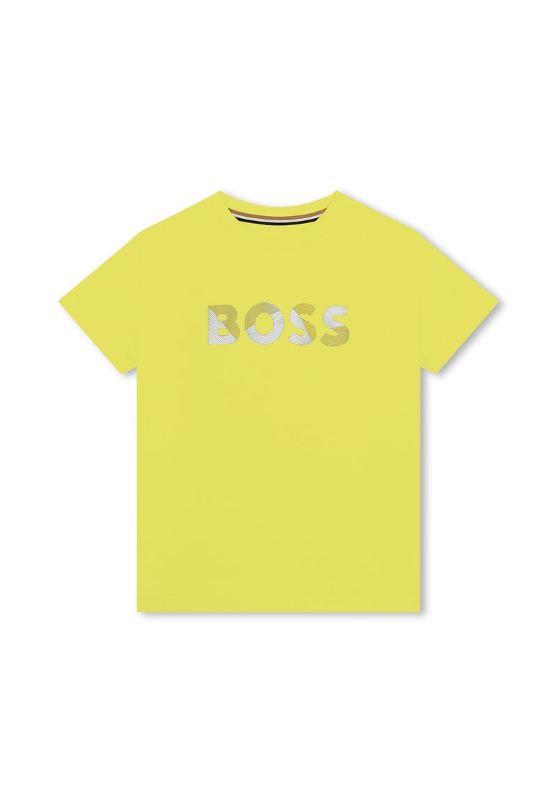 BOSS Kidswear T-shirt print geel