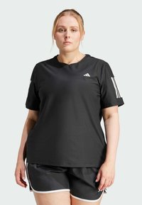 adidas Performance - OWN THE RUN PLUS SIZE - T-shirt till träning - black Miniatyrbild 1