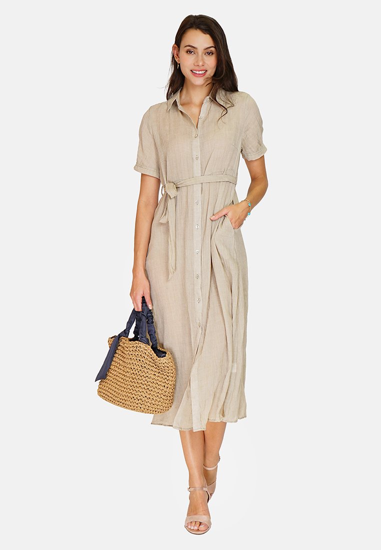 Le Jardin Du Lin Blousejurk beige Le Jardin Du Lin Blousejurk beige