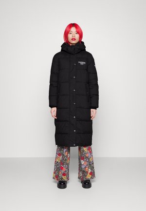 GRAPHIC LONGLINE PUFFER - Winter coat - black