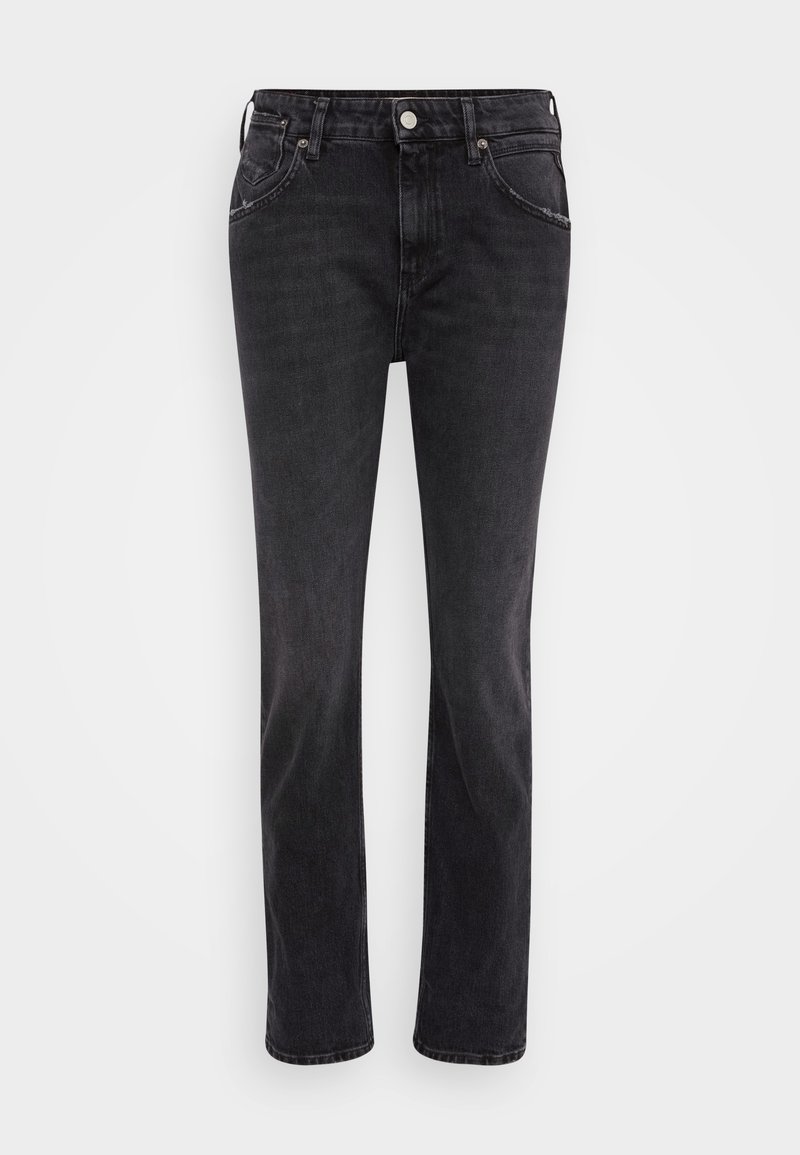 Replay Relaxed fit jeans donkergrijs