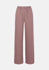 Stoffhose - dark pink/white