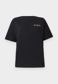 TEE - T-shirt imprimé - black/digital pink/white