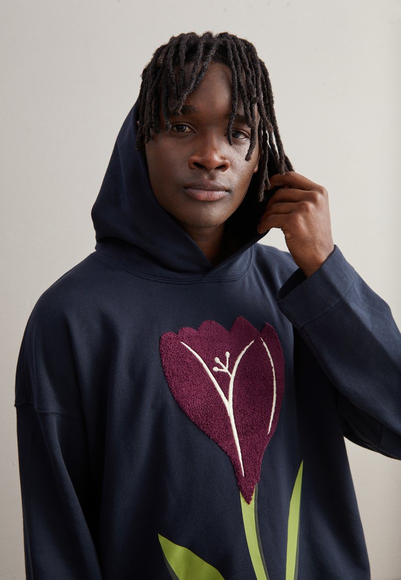 sandro HOODIE TULIP UNISEX - Hoodie - navy blue/dark blue - Zalando.de