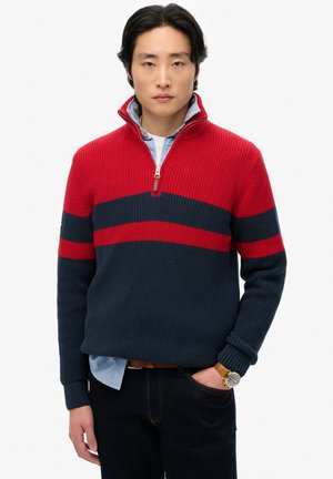 Superdry & Co STRIPE - Striktrøje - navy red