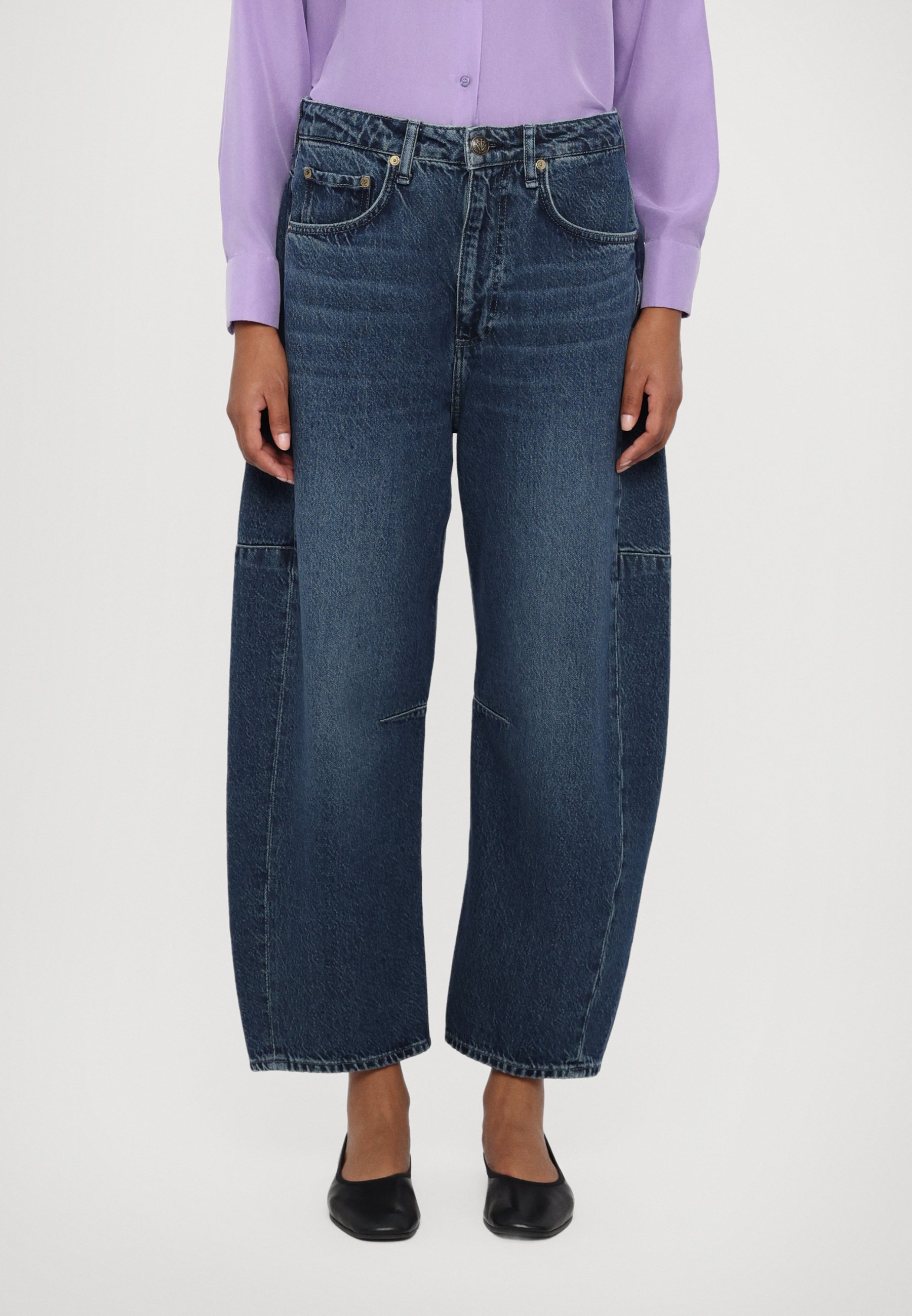 rag & bone CHARLIE BARREL JEAN - Wide Leg - dark blue denim