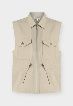 TOM TAILOR, BLAZER FLUENT VEST - Vest - silver olive
