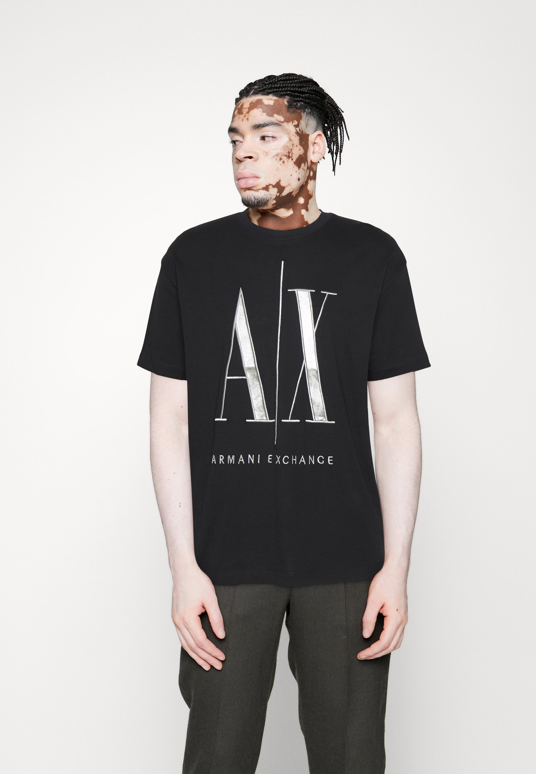 Armani Exchange Tricou cu imprimeu - navy/bleumarin - Zalando.ro