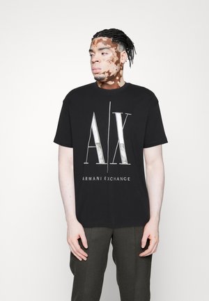 Armani Exchange Trükipildiga T-särk - navy