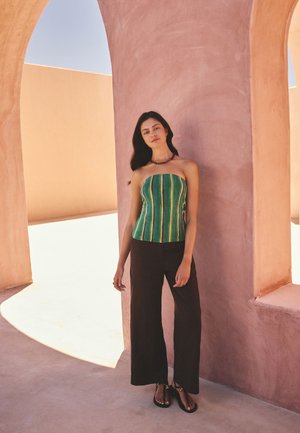 Next, Top - green stripe