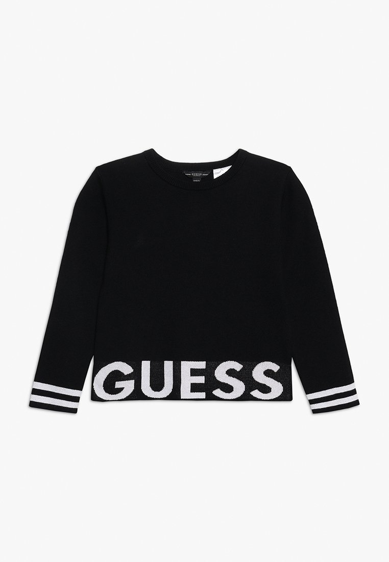 Guess JUNIOR CUT OUT - Stickad tröja - jet black