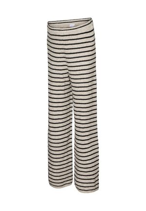 MAMALICIOUS BINA - Wide Leg - birch stripes:black