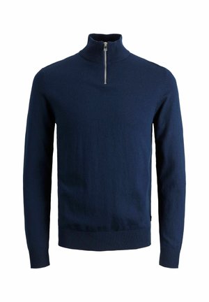 JJEEMIL  HALF ZIP  - Strickpullover - navy blazer