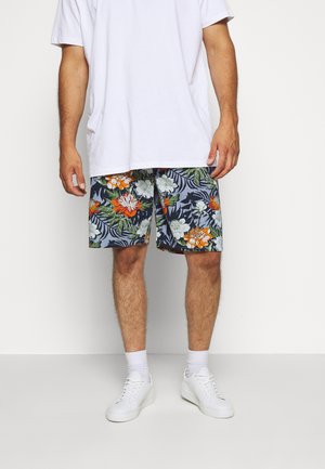 FLORAL CHAMBRAY - Shorts - blau
