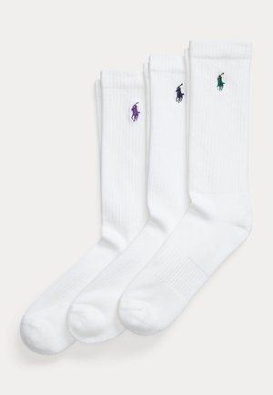 Polo Ralph Lauren, WIMBLEDON COTTON-BLEND CREW SOCK 3-PACK - Sokken - white
